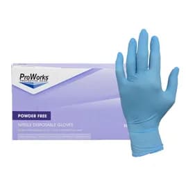 ProWorks® Gloves Large (LG) Blue 3MIL Nitrile Powder-Free Ambidextrous 100 Count/Box 10 Box/Case