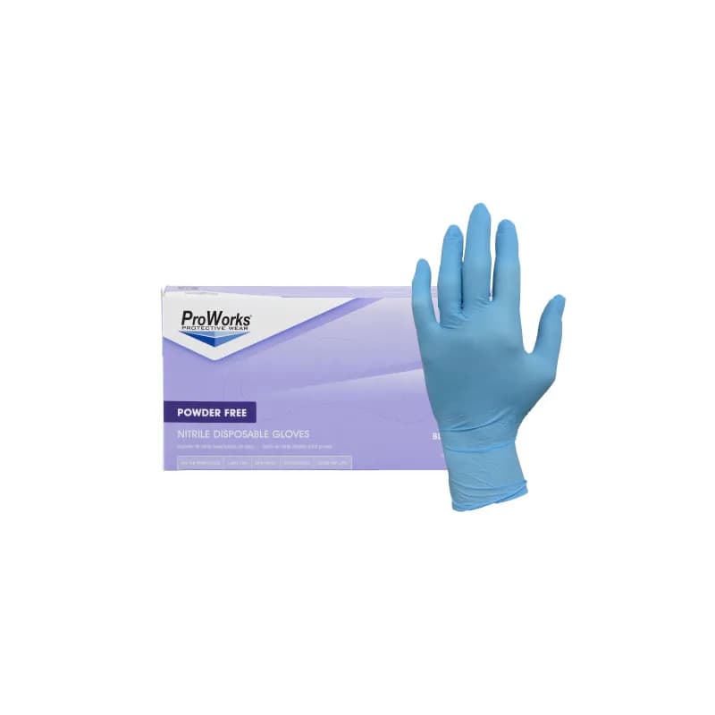 ProWorks® Gloves XL Blue 3MIL Nitrile Powder-Free Ambidextrous 100 Count/Box 10 Box/Case