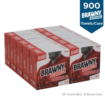 Brawny® Professional Cleaning Wipe 16.1X9.2 IN 1 PLY DRC White Pop-Up Box 90 Sheets/Pack 10 Packs/Case 900 Sheets/Case