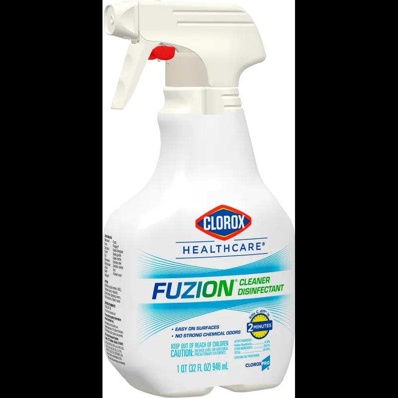 Clorox Healthcare® Fuzion® Unscented One-Step Disinfectant 32 FLOZ Multi Surface RTU Antibacterial 9/Case