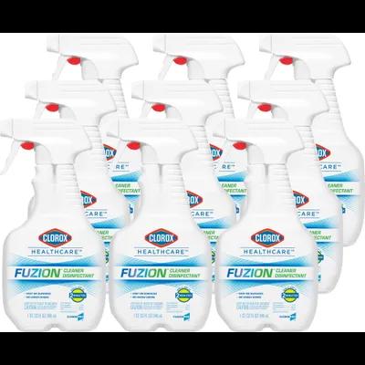 Clorox Healthcare® Fuzion® Unscented One-Step Disinfectant 32 FLOZ Multi Surface RTU Antibacterial 9/Case