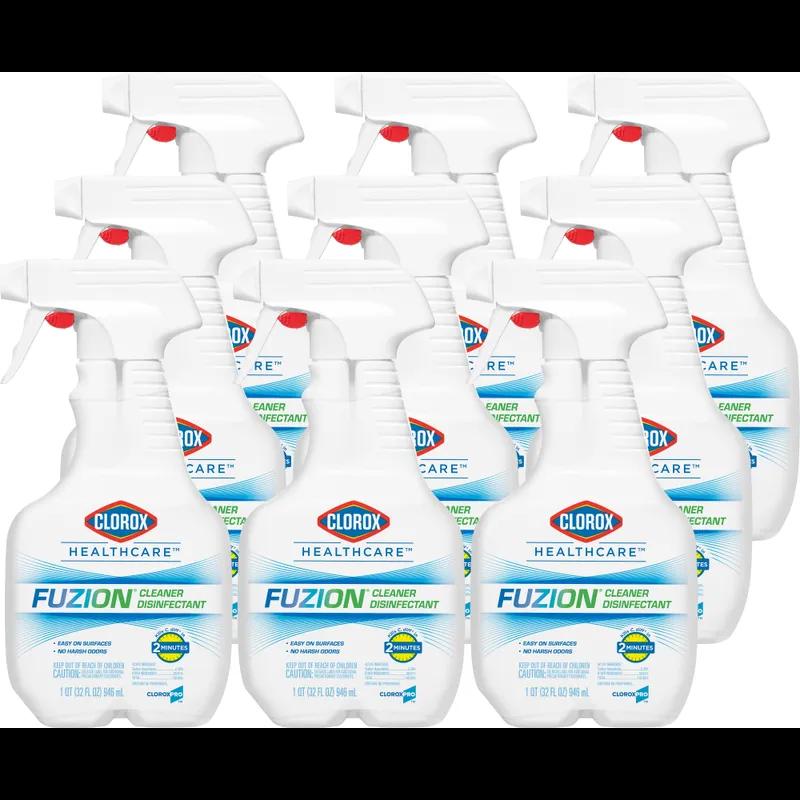 Clorox Healthcare® Fuzion® Unscented One-Step Disinfectant 32 FLOZ Multi Surface RTU Antibacterial 9/Case