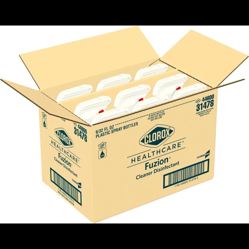 Clorox Healthcare® Fuzion® Unscented One-Step Disinfectant 32 FLOZ Multi Surface RTU Antibacterial 9/Case