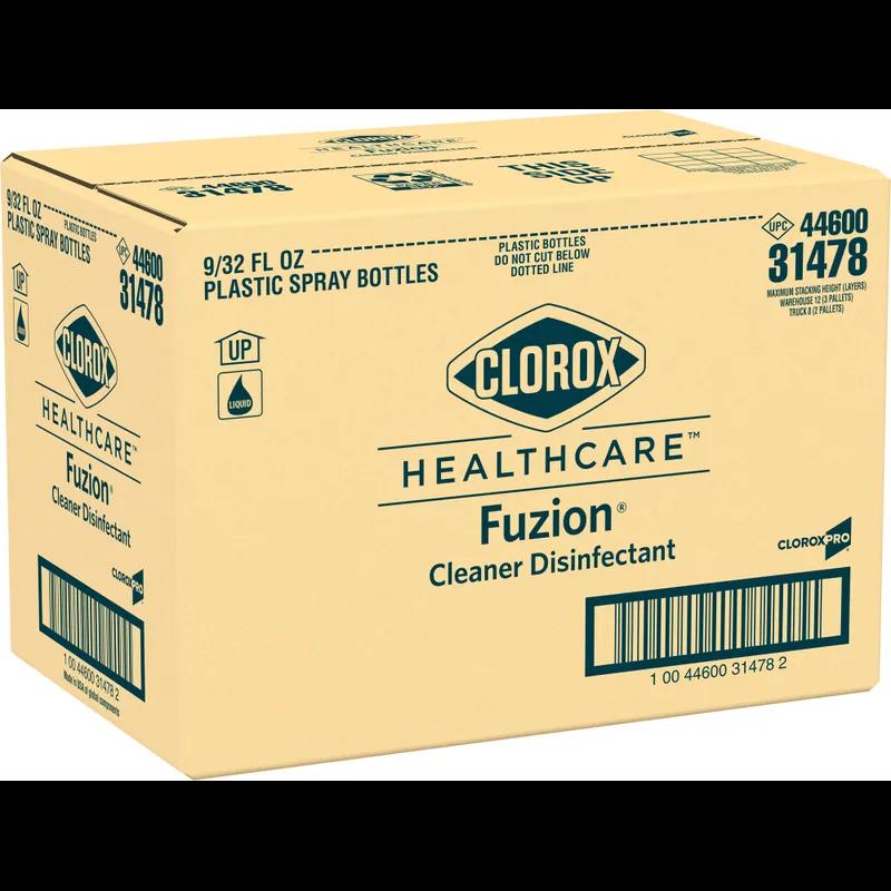 Clorox Healthcare® Fuzion® Unscented One-Step Disinfectant 32 FLOZ Multi Surface RTU Antibacterial 9/Case