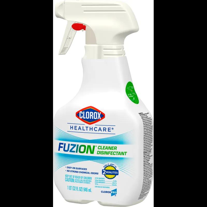 Clorox Healthcare® Fuzion® Unscented One-Step Disinfectant 32 FLOZ Multi Surface RTU Antibacterial 9/Case