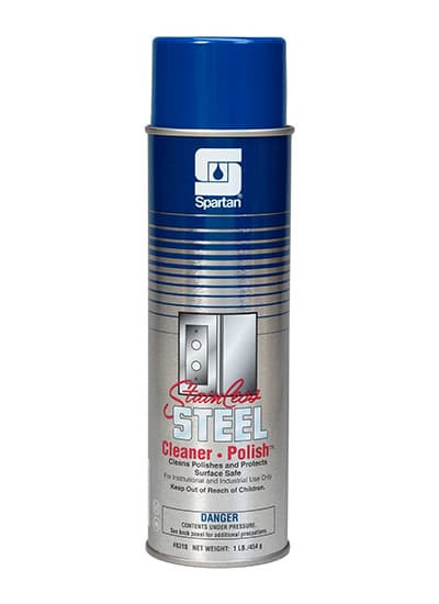 Lemon Stainless Steel Cleaner & Polish 18 OZ Alkaline RTU Aerosol Water-Based Non-Abrasive 12/Case