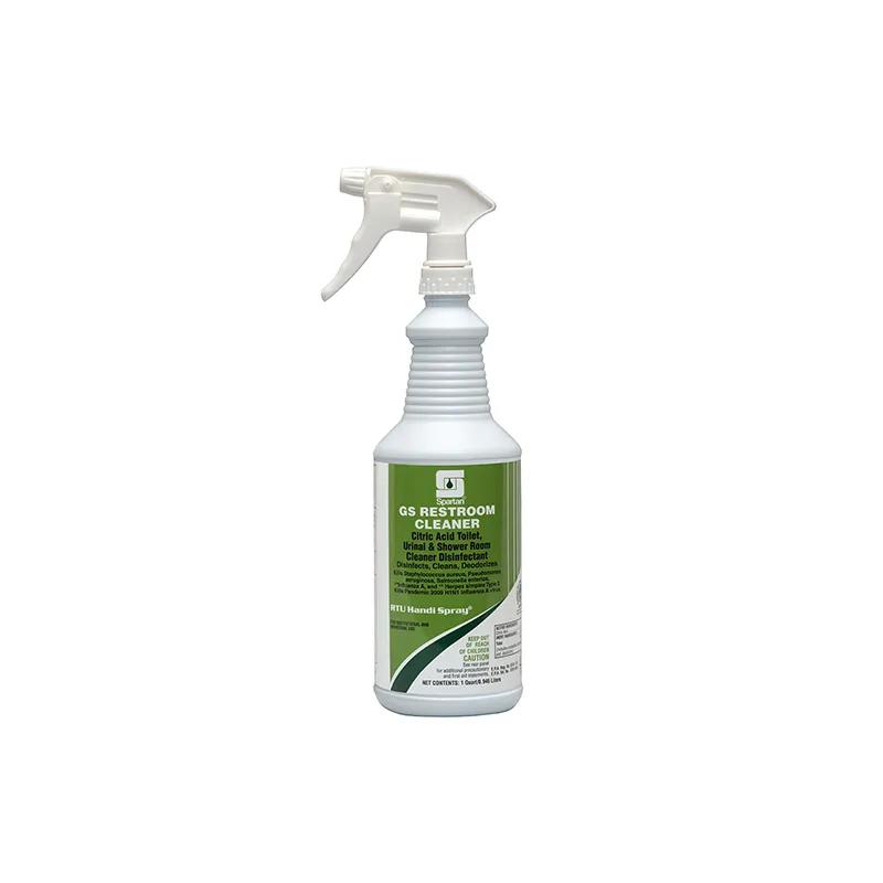 Green Solutions® Unscented Restroom Cleaner 1 QT Multi Surface Acidic RTU Citric Acid 12/Case