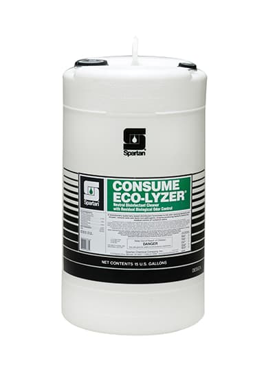 Consume Eco-Lyzer® Floral Cleaner & Deodorizer Disinfectant Cleaner 15 GAL Neutral Concentrate Quat 1/Drum