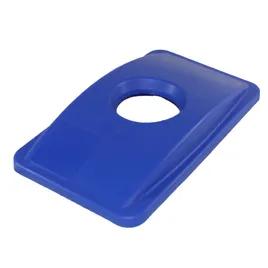 Thin Bin Can & Lid 20.45X11.50X3.00 IN 23 GAL Blue Plastic 1/Each