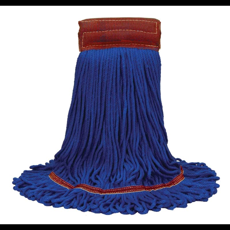 MaxiPlus® Mop Head Large (LG) Blue Microfiber Loop End 5IN Headband 12/Case