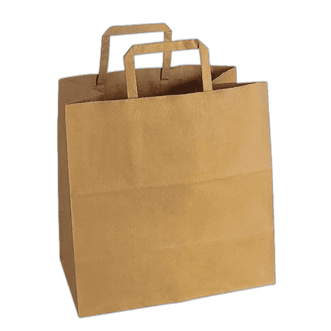 Victoria Bay Shopper Bag 12X7X12 IN Paper Kraft Gusset With Handle 250/Case