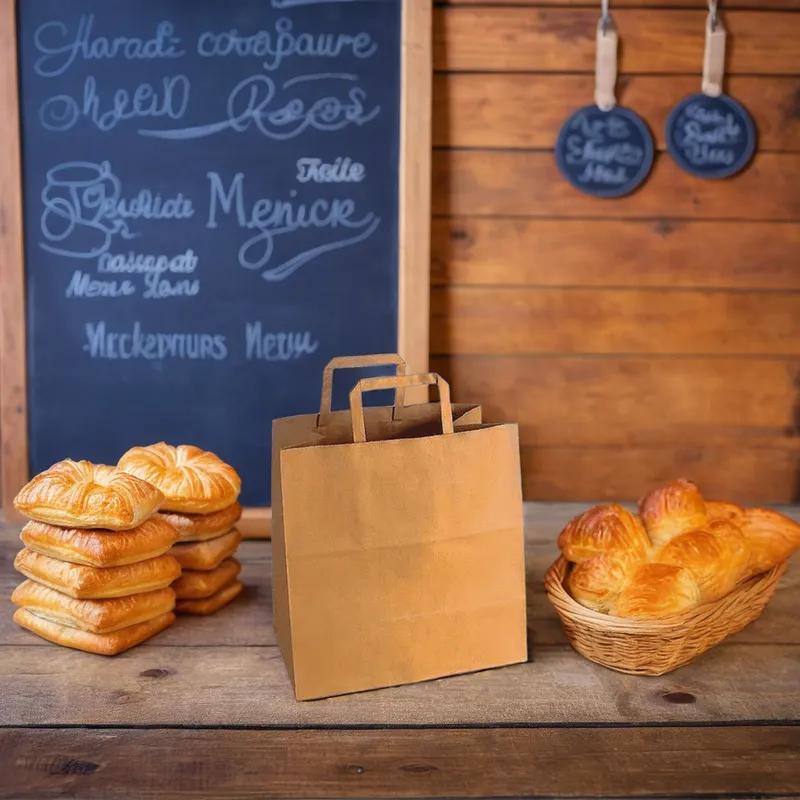 Victoria Bay Shopper Bag 12X7X12 IN Paper Kraft Gusset With Handle 250/Case