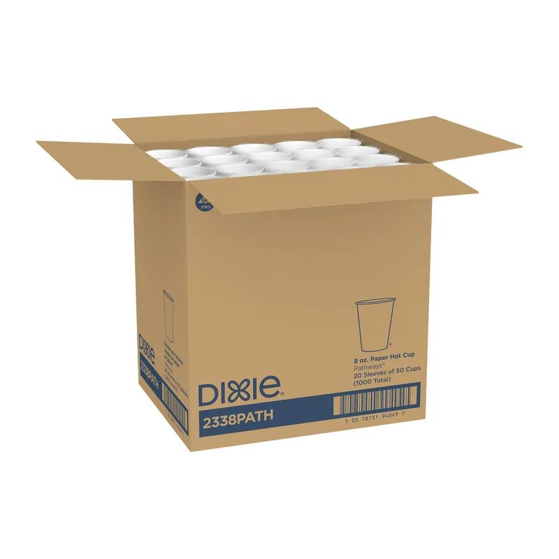 Dixie® Hot Cup 8 OZ Paper Pathways 1000/Case
