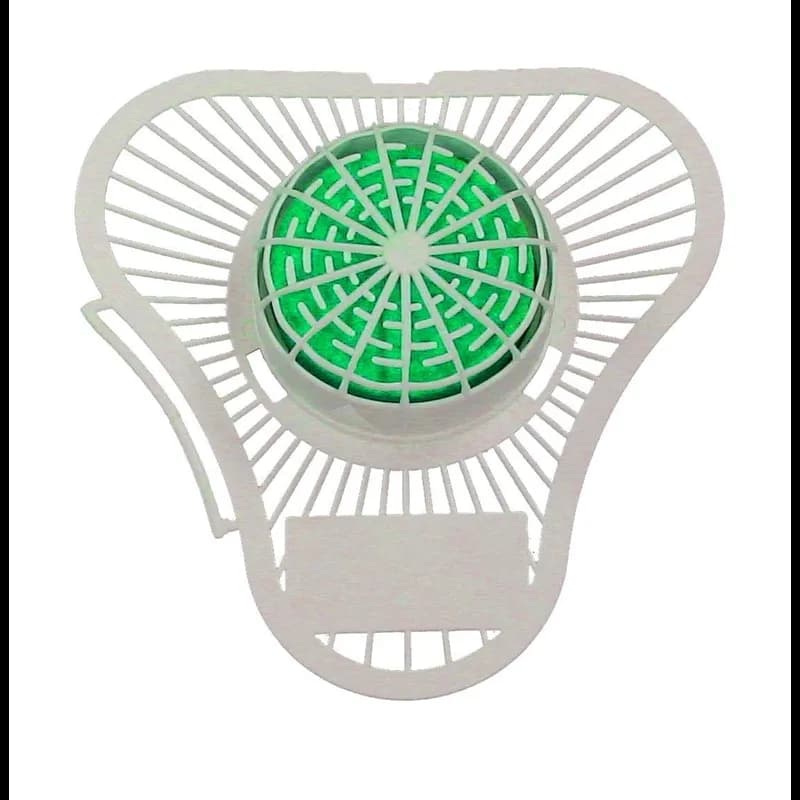 Urinal Screen Green Apple Plastic 7X6.5X1 IN 1/Each