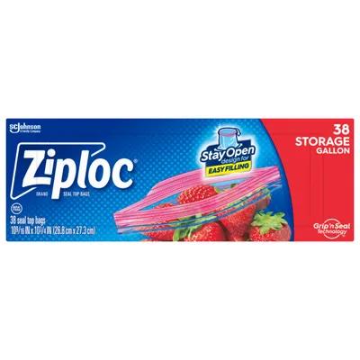 Ziploc® Storage Bag 1 GAL Plastic 9/Case