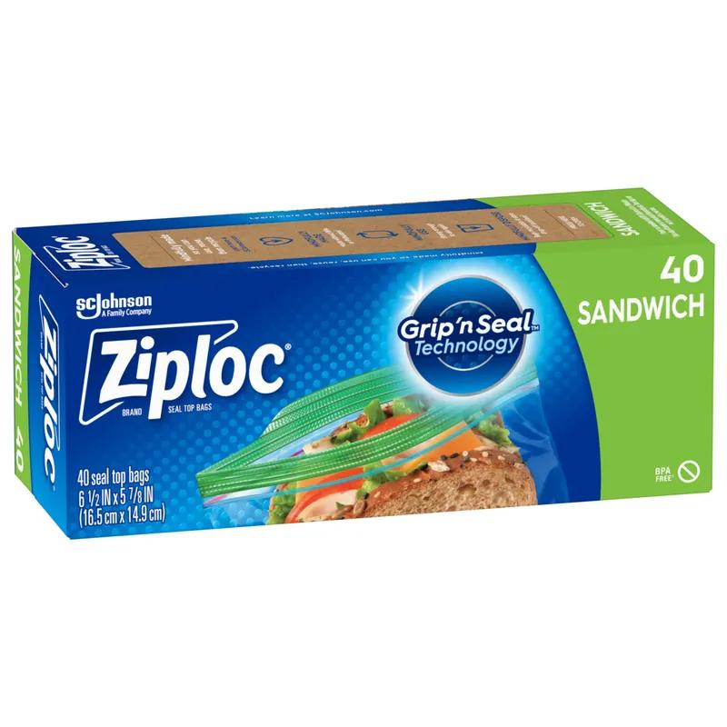 Ziploc® Sandwich Storage Bag 6.5X5.875 IN Plastic Clear 12/Case