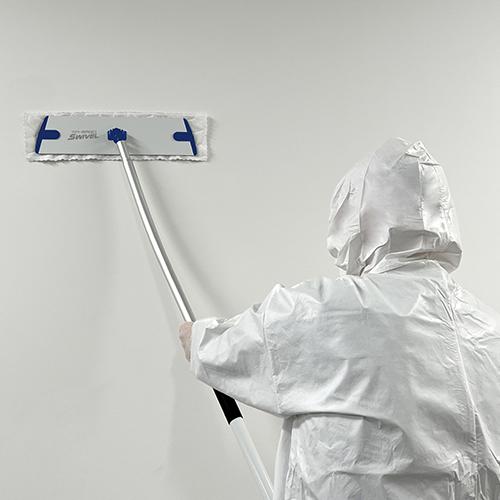 Sphergo Swivel Mopping Kit Includes: (1) Extension Pole, (1) Base, (24) Virtu-Clean® Pads 1/Pack