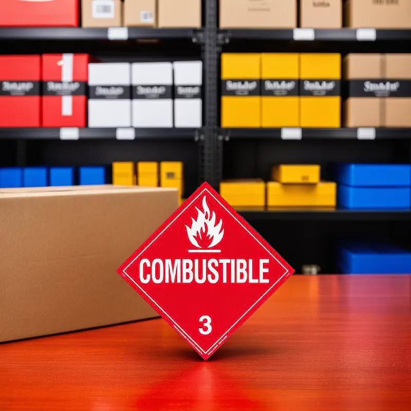 Combustible Liquid Product Label Vinyl Red White Removable 1/Each