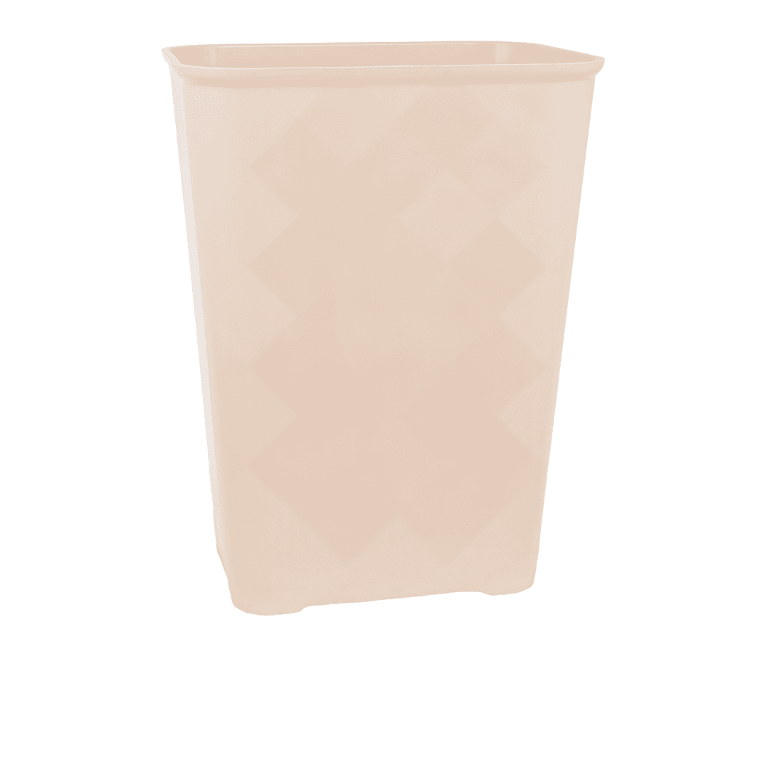 Trash Can 40 QT Beige Fire Resistant 1/Each