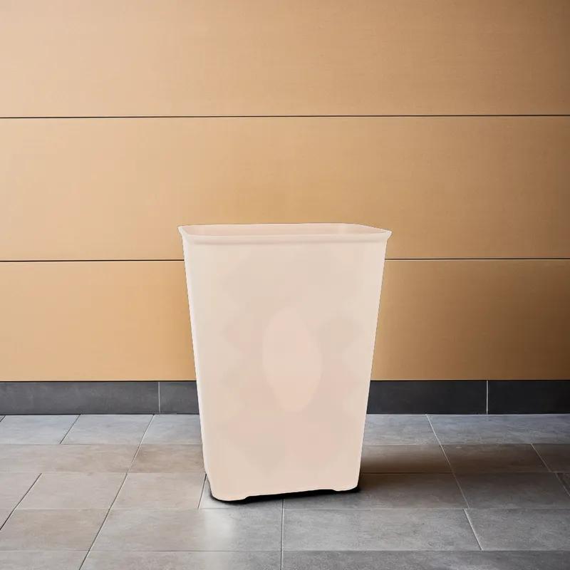 Trash Can 40 QT Beige Fire Resistant 1/Each