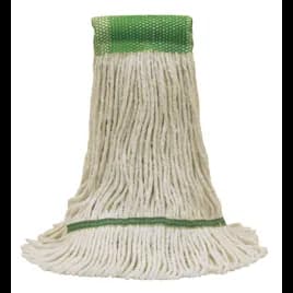 MaxiClean® Mop Head Small (SM) 13.5X6X1 IN White Cotton Synthetic Blend 4PLY Loop End 5 IN Headband 1/Dozen
