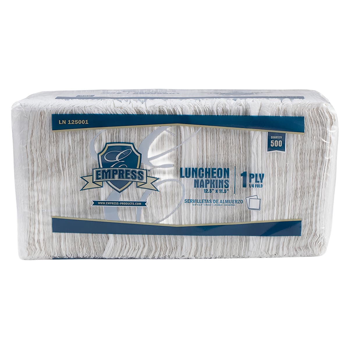 Luncheon Napkins 11X12.75 IN White 1PLY 1/4 Fold 6000/Case