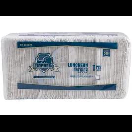 Luncheon Napkins 11X12.75 IN White 1PLY 1/4 Fold 6000/Case
