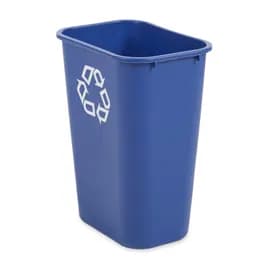 1-Stream Recycling Bin 15.25X11X19.88 IN 10.25 GAL 41 QT Blue Rectangle Resin Deskside 1/Each