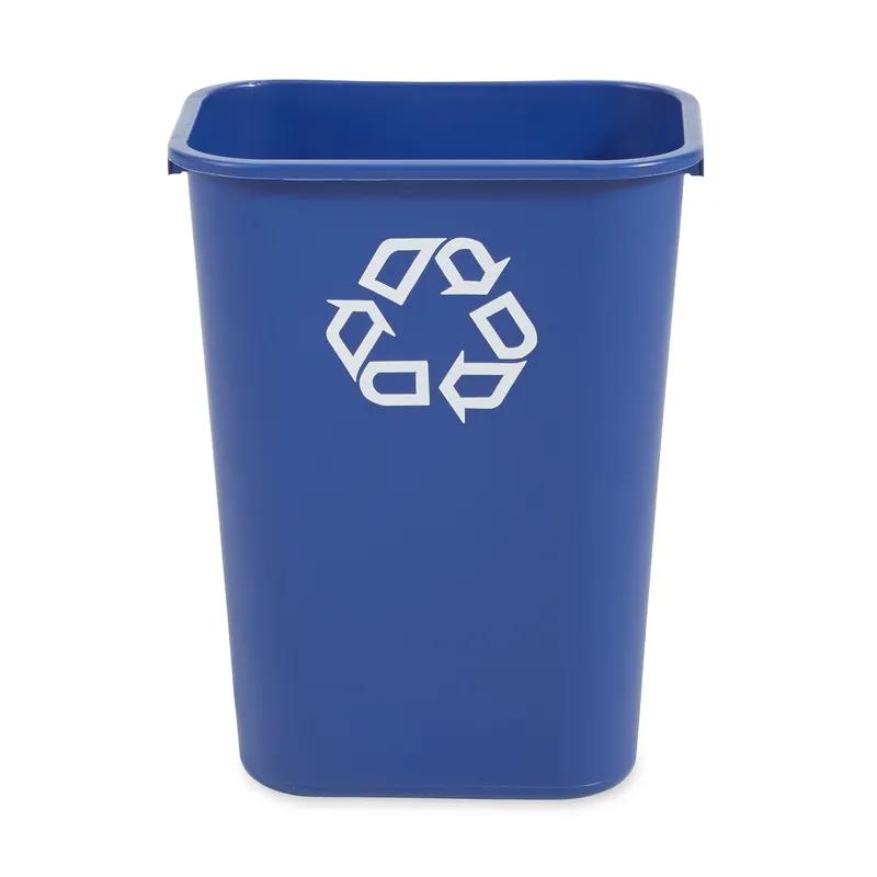 1-Stream Recycling Bin 15.25X11X19.88 IN 10.25 GAL 41 QT Blue Rectangle Resin Deskside 1/Each