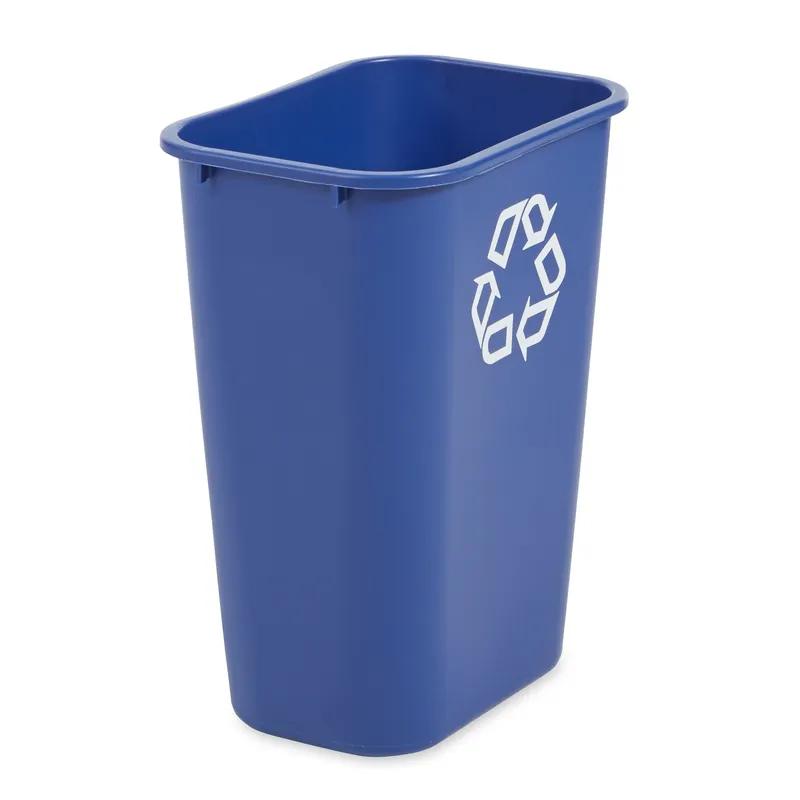 1-Stream Recycling Bin 15.25X11X19.88 IN 10.25 GAL 41 QT Blue Rectangle Resin Deskside 1/Each