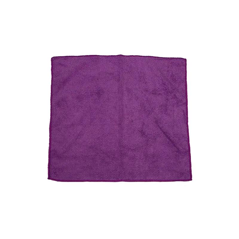 Impact® Cleaning Cloth 16X16 IN Microfiber Purple Premium Launderable 12 Count/Bag 15 Bags/Case