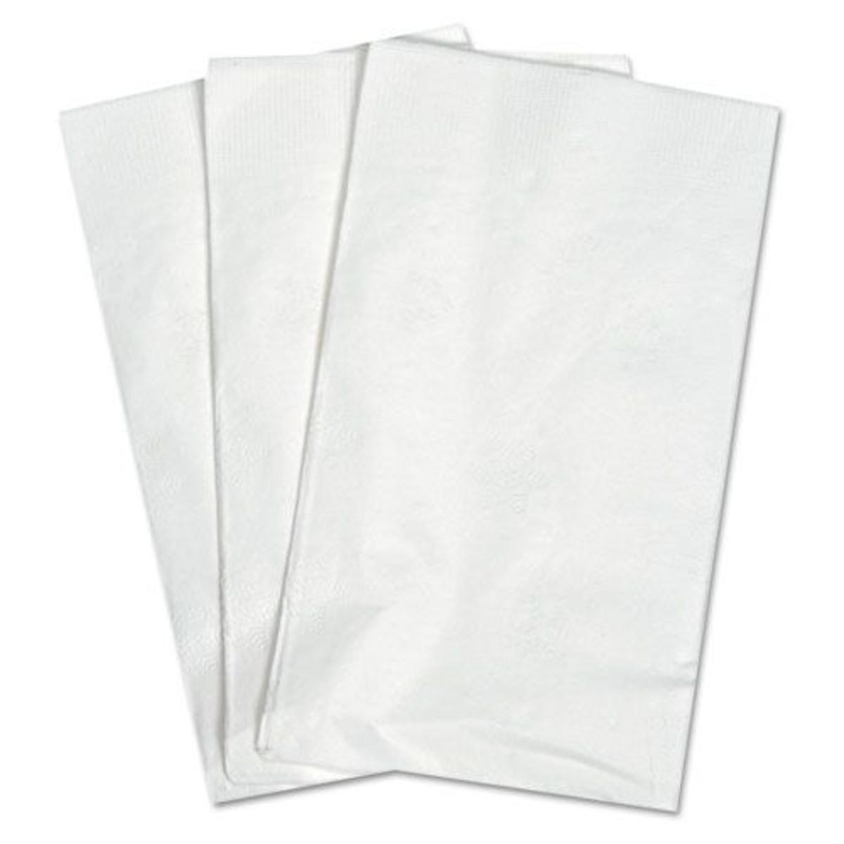 Nova Dinner Napkins 15X17 IN White 2PLY 135 Count/Pack 20 Packs/Case 2700 Count/Case