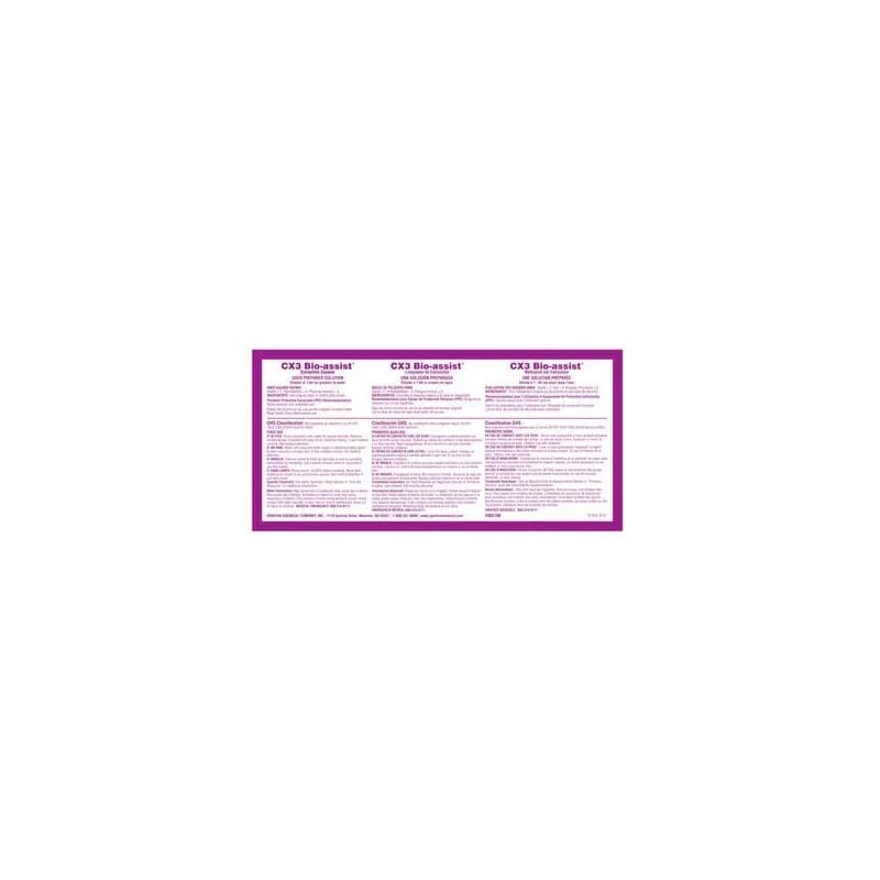 CX3 Bio-Assist® Secondary Product Label Paper 1/Each