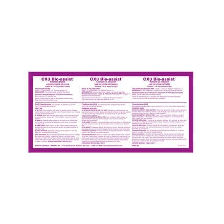CX3 Bio-Assist® Secondary Product Label Paper 1/Each