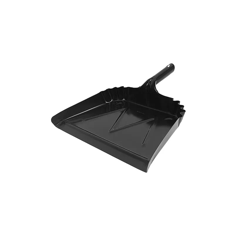 Impact® Dust Pan 16 IN Black Metal Beveled Edge 20 Gauge Steel Hanger Hole 12 Count/Case