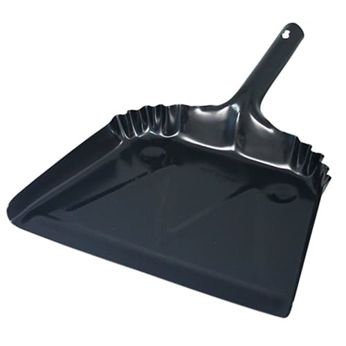 Impact® Dust Pan Black Metal Hanger Hole 20 Gauge Steel 12 Count/Case