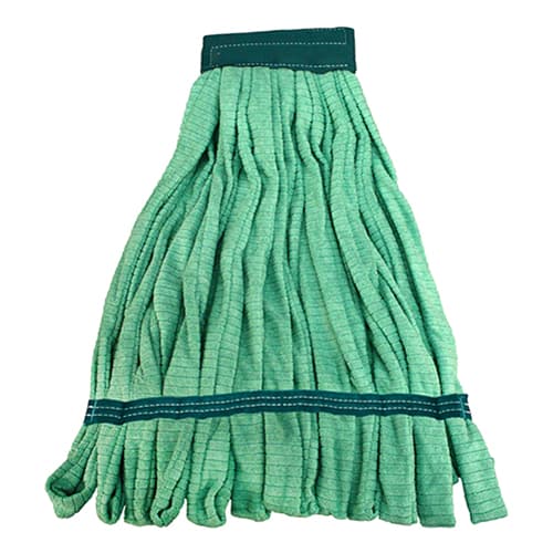 Impact® Tube Mop Large (LG) Green Microfiber Canvas Wide Band Tailband 12/Case