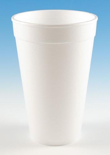 Cup 16 OZ Polystyrene Foam White 25 Count/Pack 20 Packs/Case