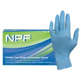 ProWorks® Examination Gloves XL Blue 5MIL Nitrile Powder-Free Textured Fingertips 100 Count/Box 10 Box/Case