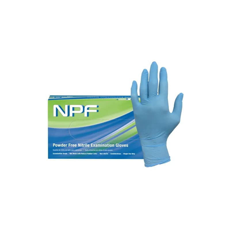 ProWorks® Examination Gloves XL Blue 5MIL Nitrile Powder-Free Textured Fingertips 100 Count/Box 10 Box/Case