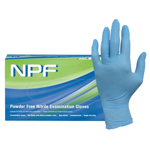 ProWorks® Examination Gloves XL Blue 5MIL Nitrile Powder-Free Textured Fingertips 100 Count/Box 10 Box/Case