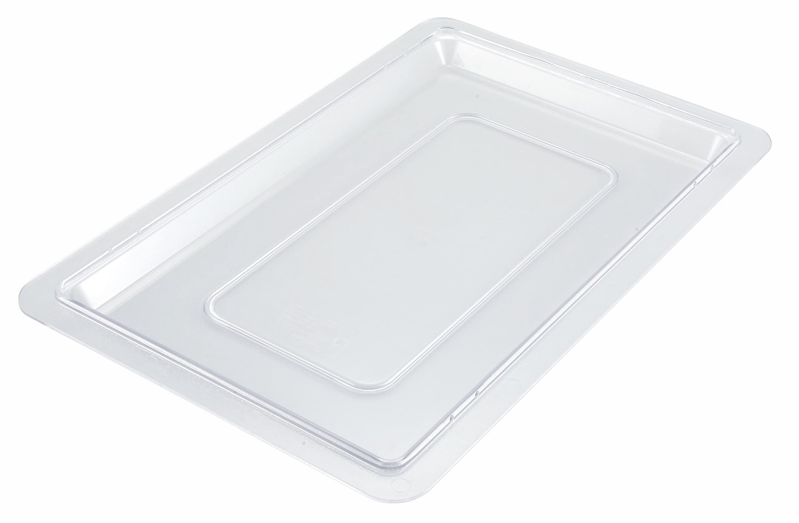 Lid PFSH-Series 1/2 Size 18X12X1.125 IN Clear Rectangle PC Heavyweight 1/Each
