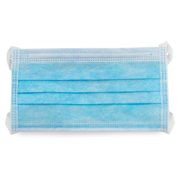 Safety Zone® Mask OS Light Blue 3PLY PP Disposable Ear Loop Pleated 50/Pack