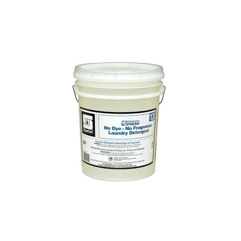 Clothesline Fresh® 13 Unscented Laundry Detergent 5 GAL Neutral Liquid No Dye 1/Pail