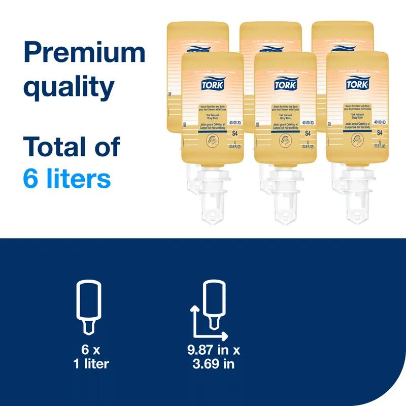 Tork Hair & Body Wash 1 L Perfume White Refill For S4 1 Count/Pack 6 Packs/Case 6 Count/Case