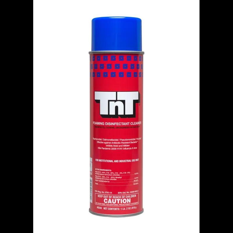 TnT® Type 1 Mint Disinfectant Cleaner 20 OZ Multi Surface Alkaline Aerosol RTU Foam 12/Case