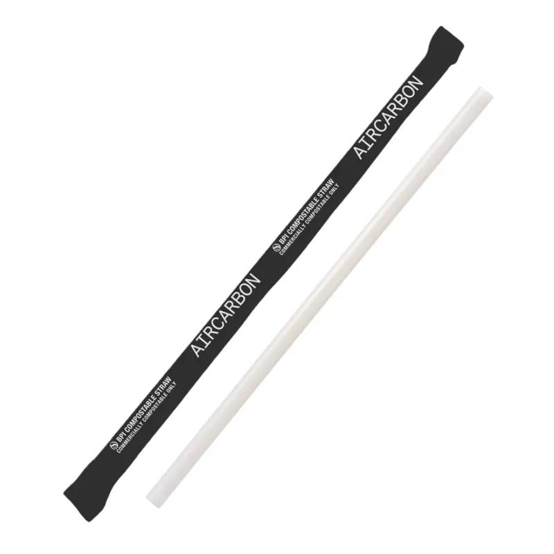 Giant Straw 8.25 IN Natural Wrapped Made With Aircarbon 2400/Case