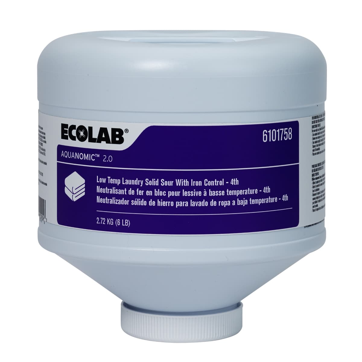 Aquanomic 2.0 Laundry Sour 6 LB Solid Low Temperature Iron Control 2/Case