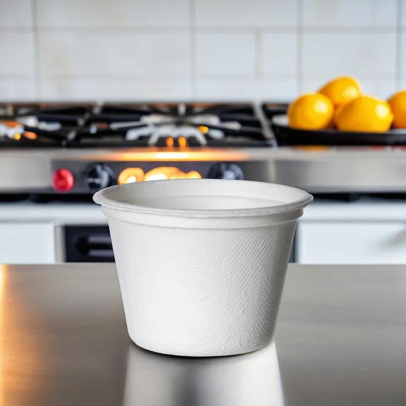 Vanguard Souffle & Portion Cup 4 OZ Sugarcane White Round 1800/Case