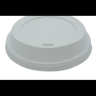 Victoria Bay Lid Dome 92MM PS White Round For Hot 10 OZ Squat - 24 OZ Cup Sip Through Travel 50 Count/Pack 20 Packs/Case